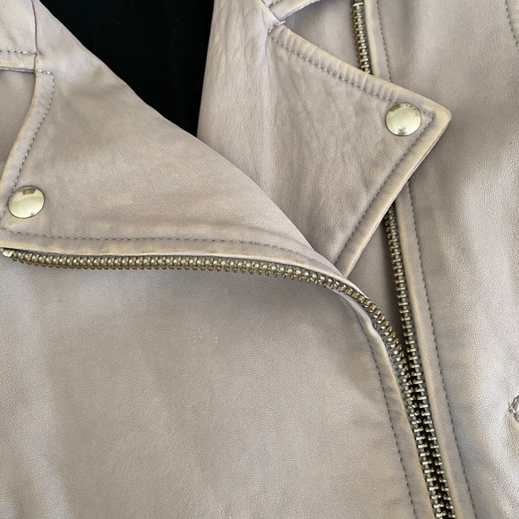 Iro Asheville Lilac Moto Leather Jacket - Picture 13 of 16